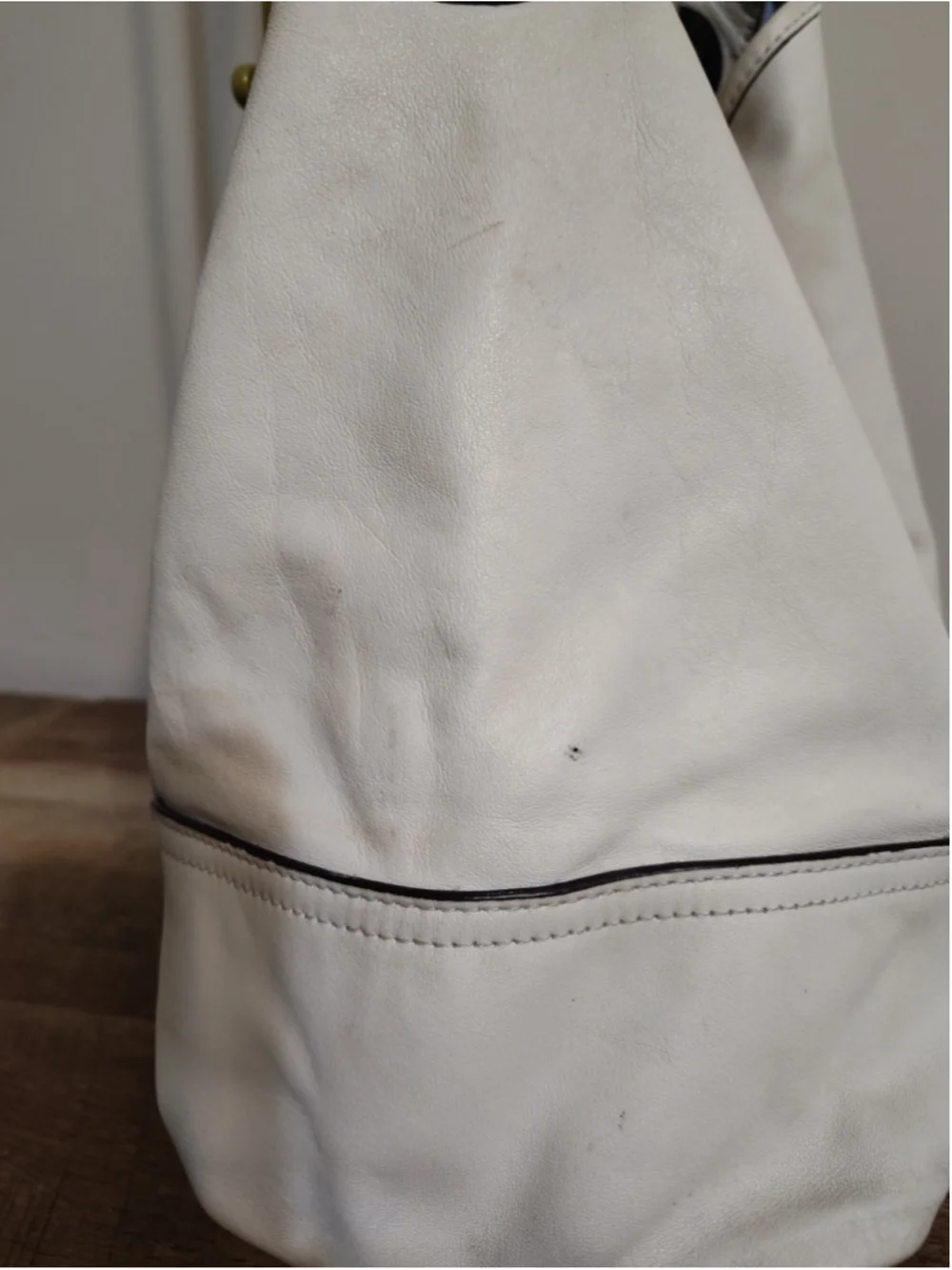 Women's Coach Leather Hobo Bag One Size White